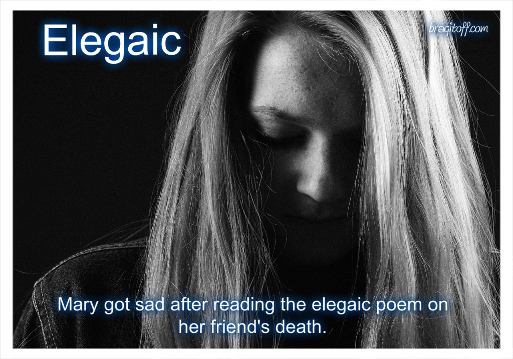 image sentence: Mary got said after reading the elegaic poem