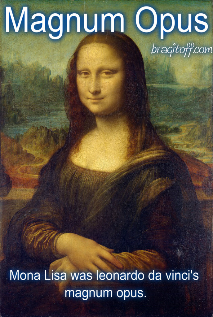 image sentence: Mona Lisa was Leonardo Da Vinci's magnum opus.