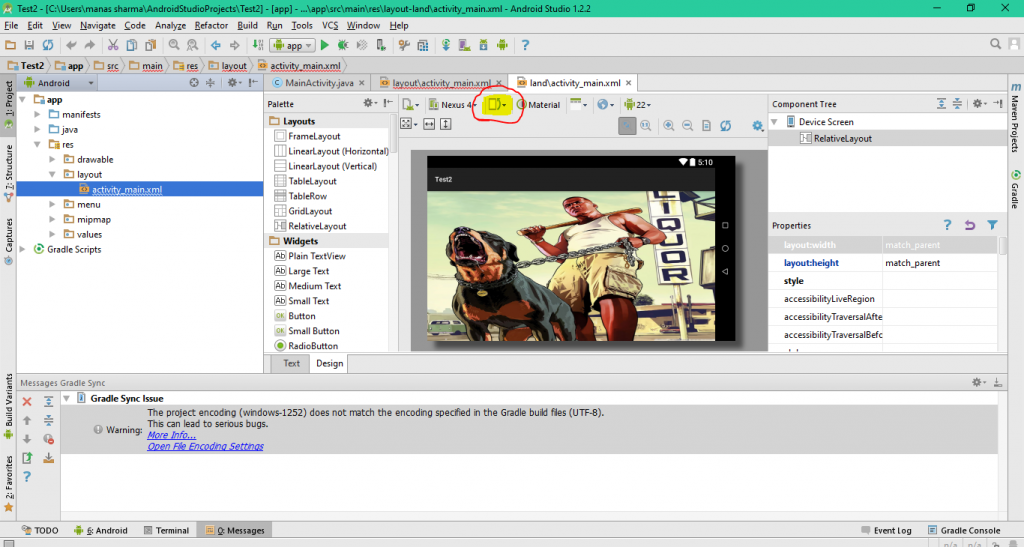 How to create an alternate layout for Landscape Mode in Android Studio ...