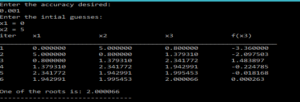 secant method output 2 c program - BragitOff.com