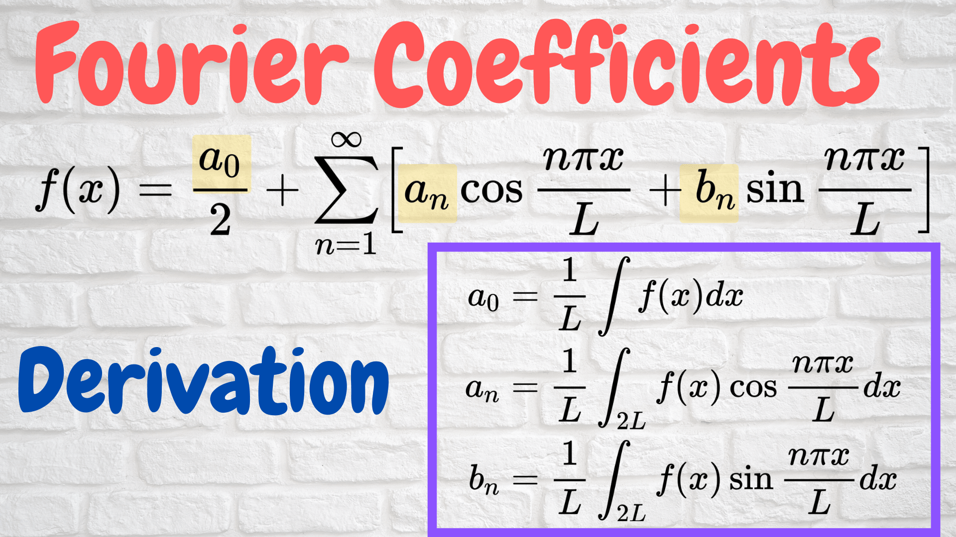 Fourier series coefficients - BragitOff.com